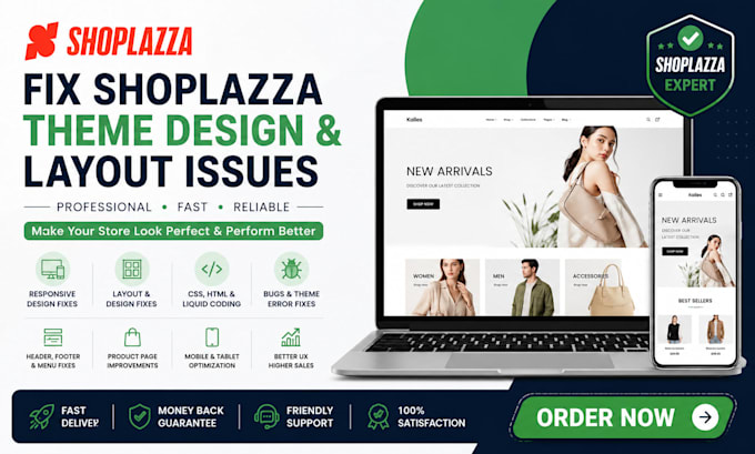 fix shoplazza theme design and layout issues