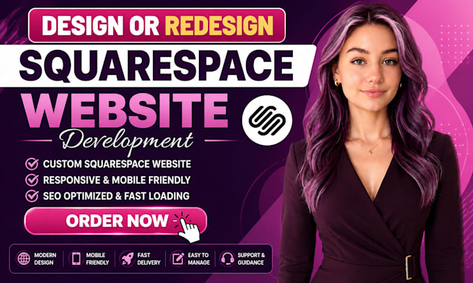 design squarespace website redesign squarespace business website development