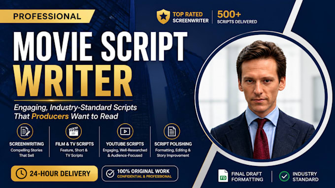 write movie script writing screenplay film script tv series comedy script