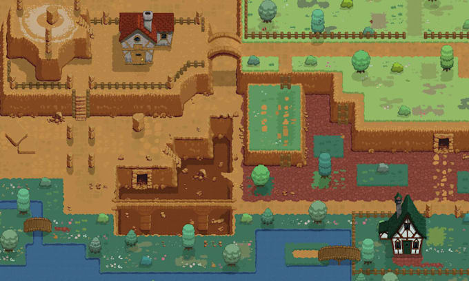 create rpg maker pixel tileset, tile map, sprite sheet, game asset, animation