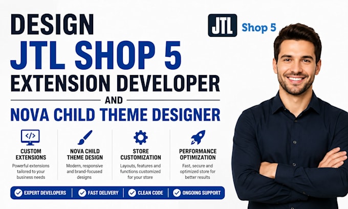 design jtl shop 5 extension developer and nova child theme designer