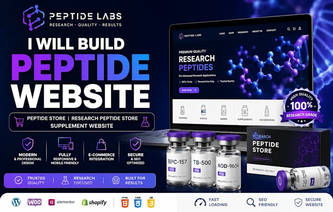 build peptide website peptide store research peptide store supplement website