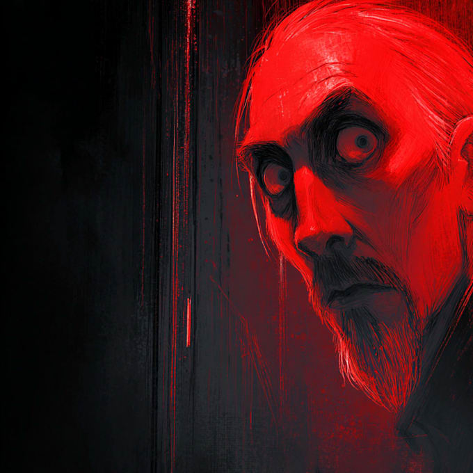 create detailed horror creepy art