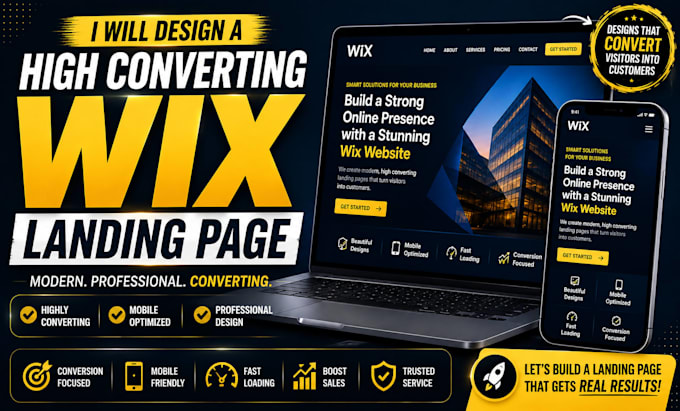 design a high converting wix landing page