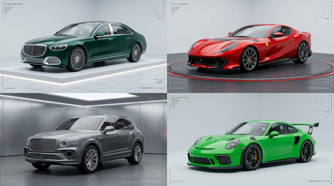 design custom luxury and sports car 3d models for games and visualization