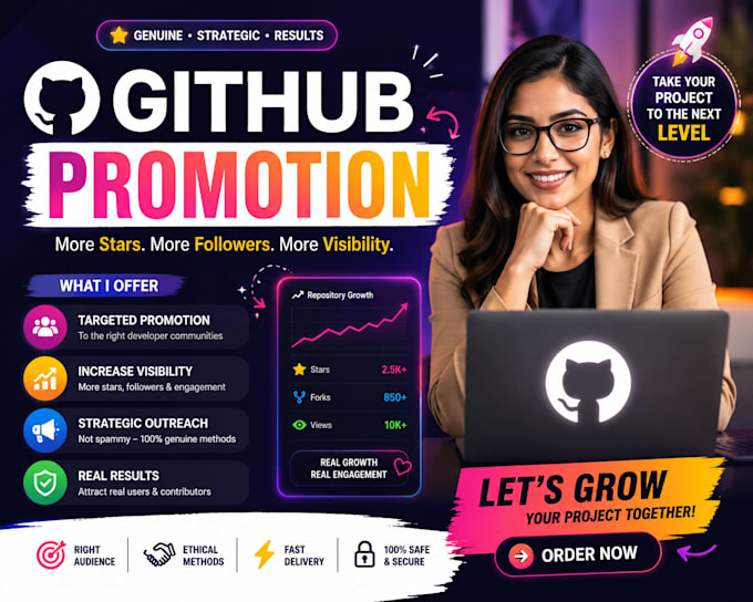 genuinely do github promotion, github repository for more stars and followers