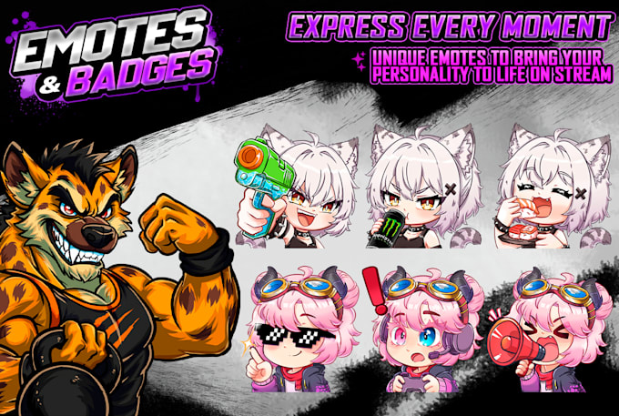 create twitch, kick and youtube emotes for your community