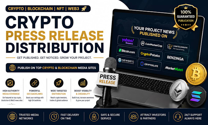 crypto press release distribution blockchain nft web3 pr yahoo finance