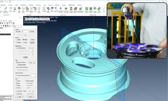 do 3d scan to cad design, mechanical part reverse engineering and stl recreation
