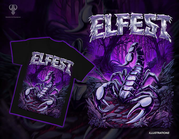 make horor illustrations for your band or brand