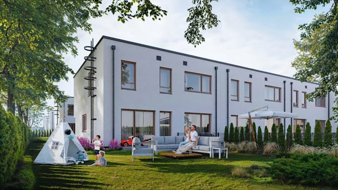 create realistic real estate visualization, property development render