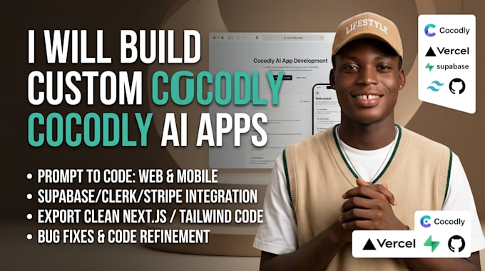 build, fix, or customize full stack apps using cocodly ai