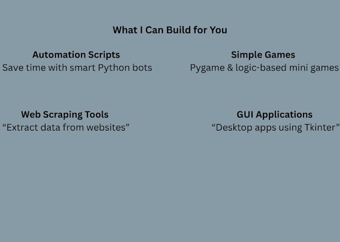 develop python scripts and automation tools