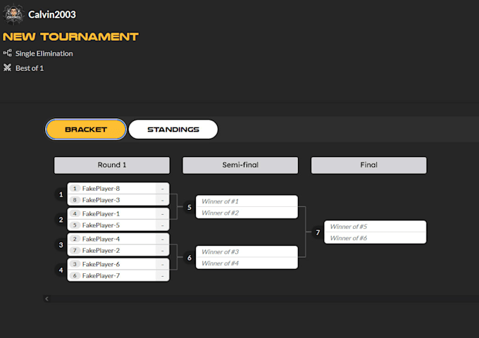 organize tournaments for gaming