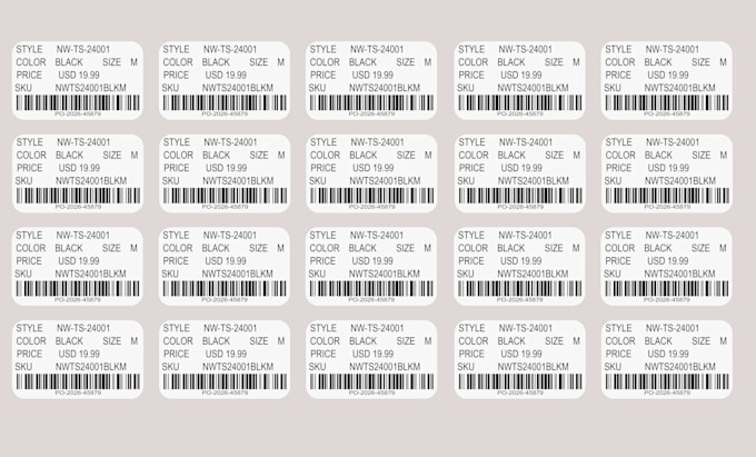 barcode label design and template with bartender software