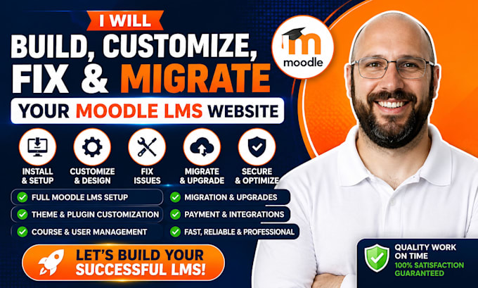 build, customize, fix and migrate your moodle lms website