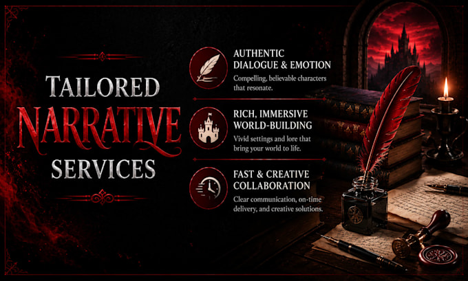 write a custom fiction narrative or creative story for you
