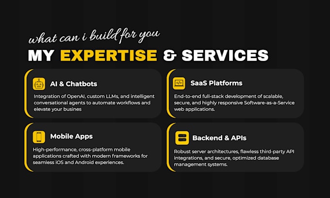 do ai website, mvp development, ai chatbot, ai saas, website development