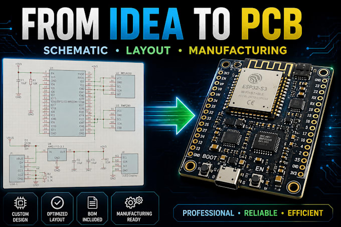 design a professional esp32 pcb for your project