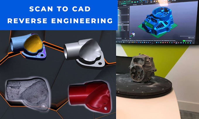 do reverse engineering from stl obj 3d scan to step cad model