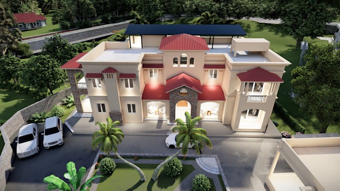 create exterior or interior 3d model and rendering in revit