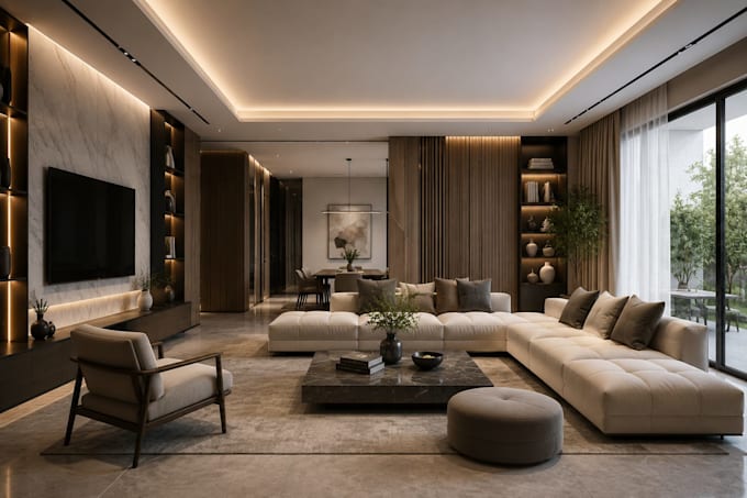 Do realistic architectural rendering and 3d interior design by Vision ...