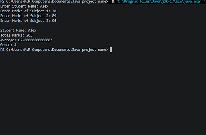 create java console applications and programming projects