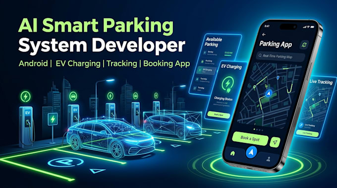 build ai android smart parking system car parking app evcharging mobile tracking