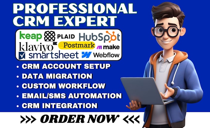 do keap smartsheet plaid hubspot forms klaviyo postmark webflow make integration