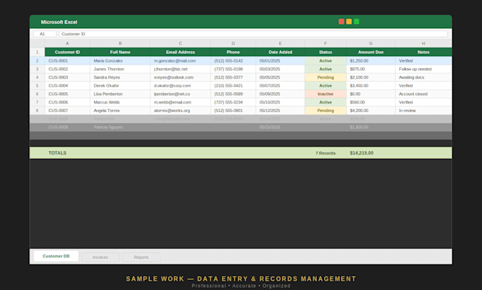 do accurate data entry and backoffice admin support