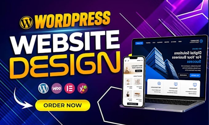 custom wordpress website design and redesign with elementor or divi page builder