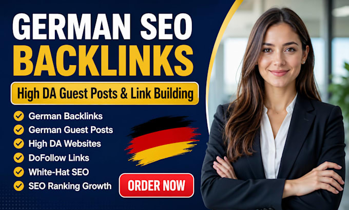 do high quality SEO german backlinks, german guest post high da link building