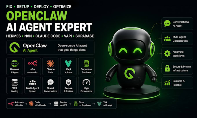 fix setup openclaw hermes ai agent n8n claude code vapi multi agent vps supabase