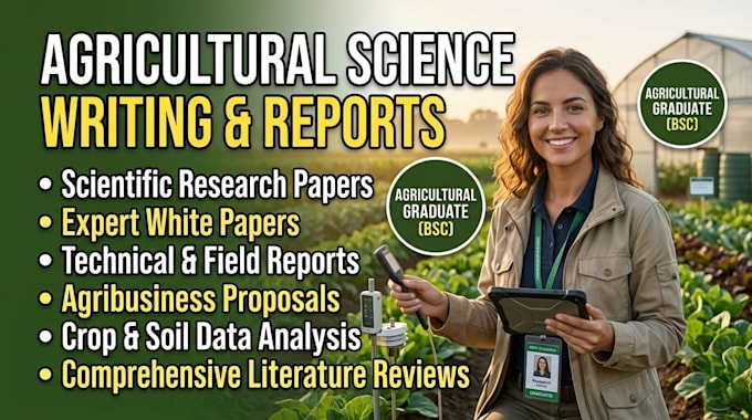 be your expert agricultural science research and technical writer