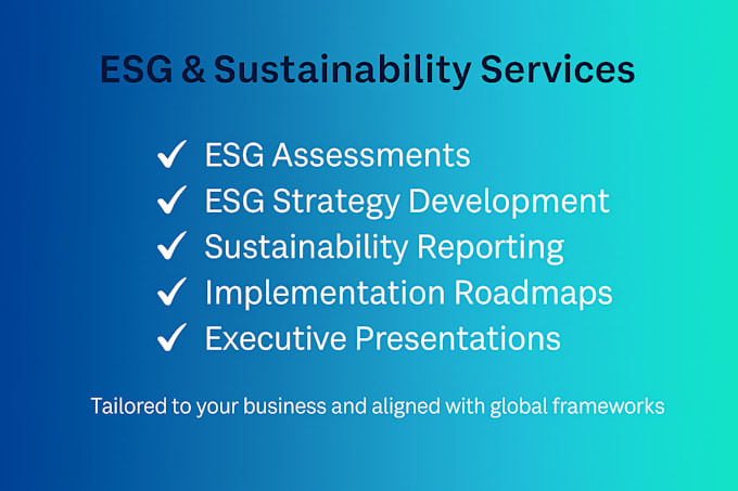 provide sustainability, energy, climate, and esg solutions