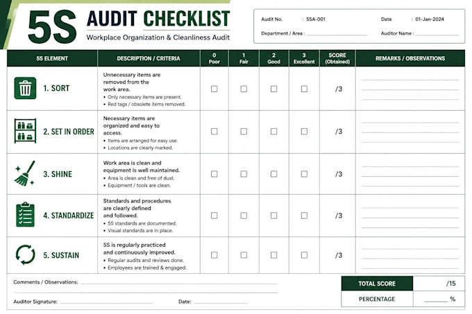 create quality documents forms and audit checklists