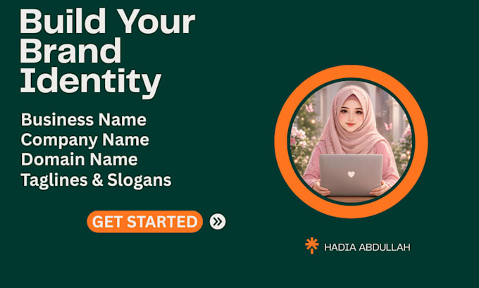 create unique business name, brand name, slogan and domain