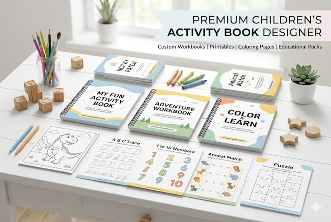 create kids activity books, printable workbooks and learning packs