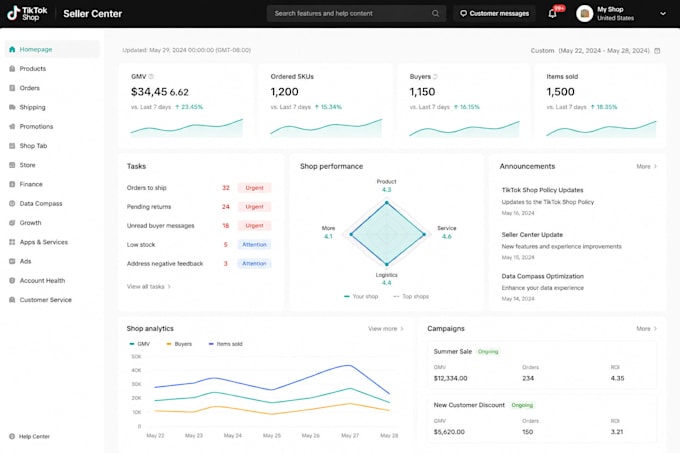 setup tiktok shop, tiktok manager, content creator and tiktok category approval