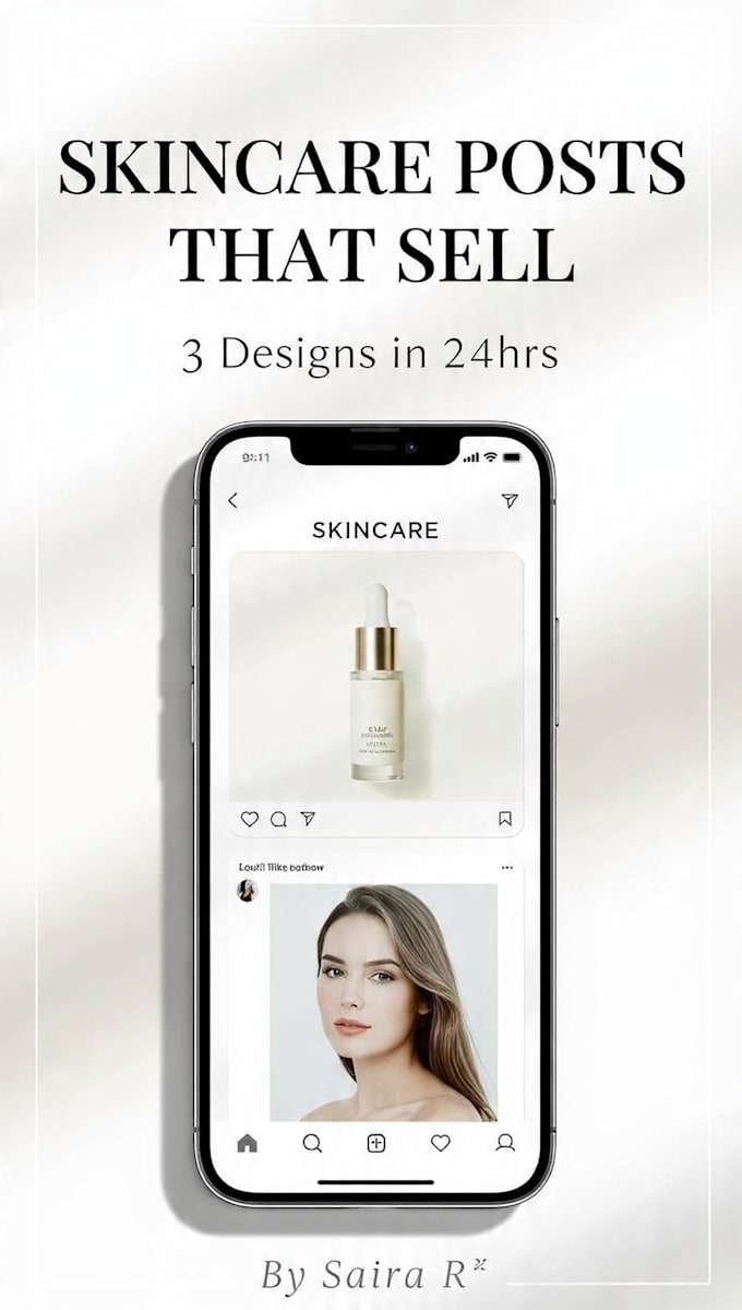 design luxury skincare instagram posts for beauty brands