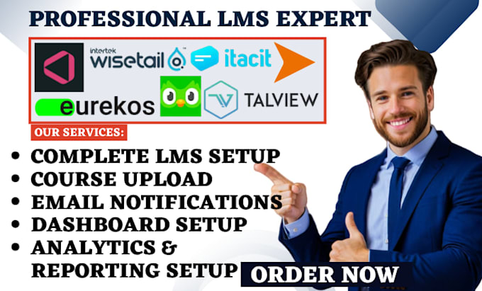 setup eggup lms wisetail itacit eurekos goskills duolingo software talview lms