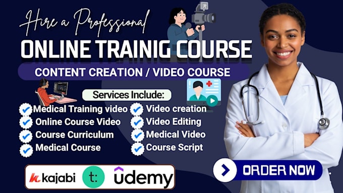 create medical, nursing, online course, and training video