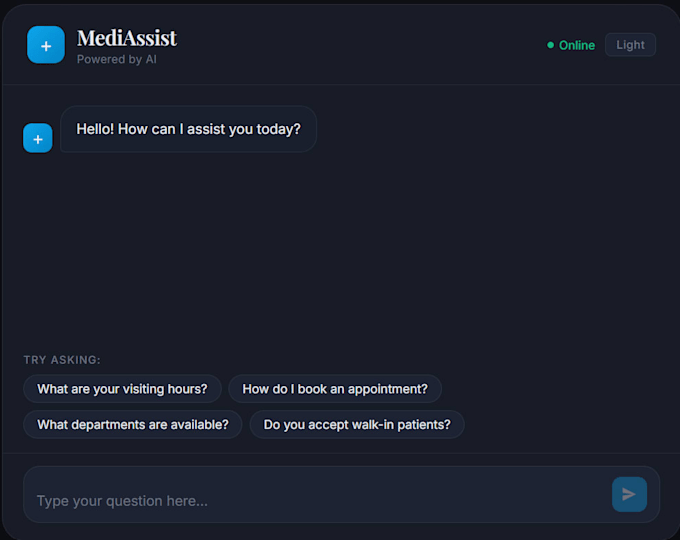 build ai chatbot for business website with 24 7 support