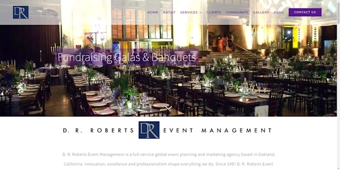 design an event website, wedding website, event planning website