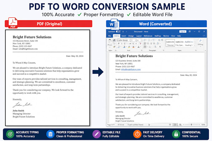 do fast PDF to word typing and data entry