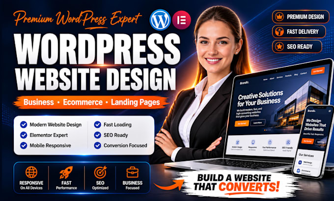 build, rebuild, redesign wordpress website design, business website development
