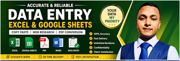 do data entry, excel data collection, typing and copy paste work professionally