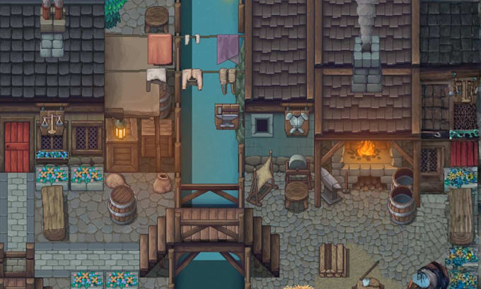 draw pixel art tileset game environment tile map level design topdown platformer