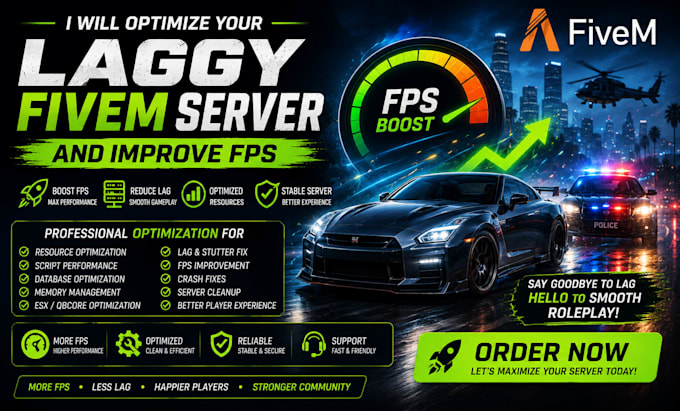 optimize your laggy fivem server and improve fps