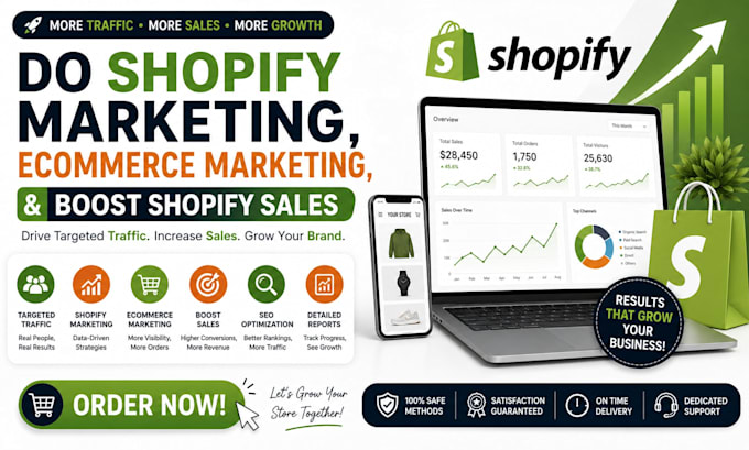 do shopify marketing, ecommerce marketing, and boost shopify sales